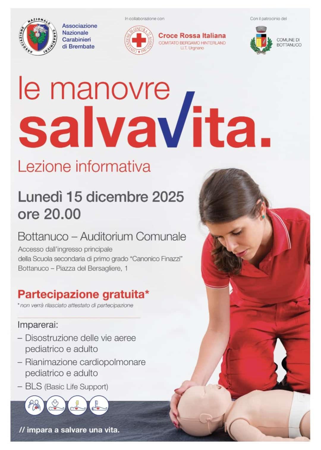 Bottanuco – Le manovre salvavita