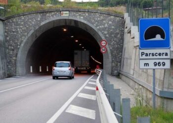 Villa d’Adda, manutenzione alla galleria Parscera: attenzione alla prossima chiusura notturna