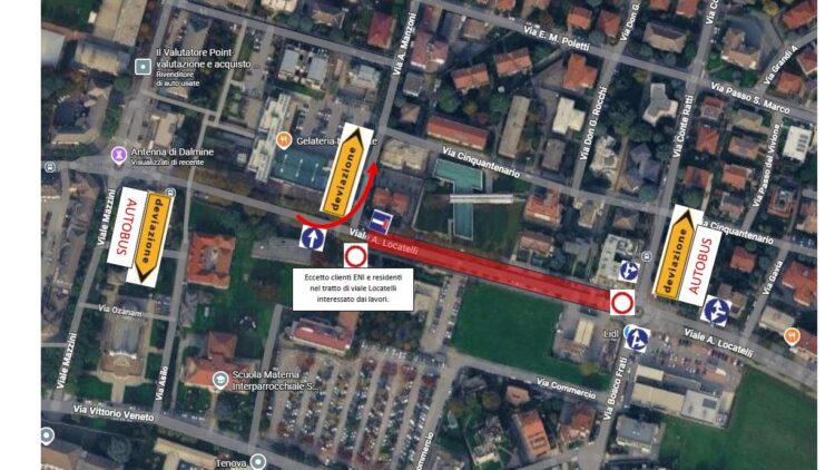 Dalmine, lavori urgenti al teleriscaldamento: chiude viale Locatelli dal 30 aprile