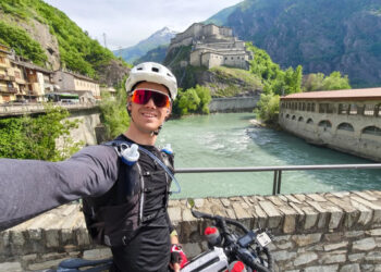 A Mozzo l’avventura di Fabio Colleoni: 4.500 km in bici attraverso i 20 capoluoghi d’Italia